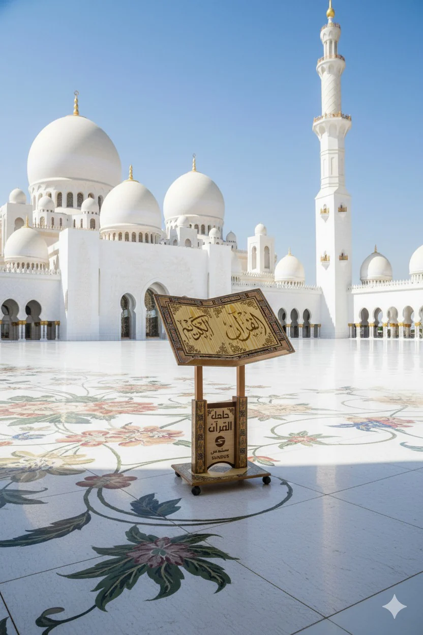 حامل مصحف كبير من الفسيفساء الدمشقية - Image 7