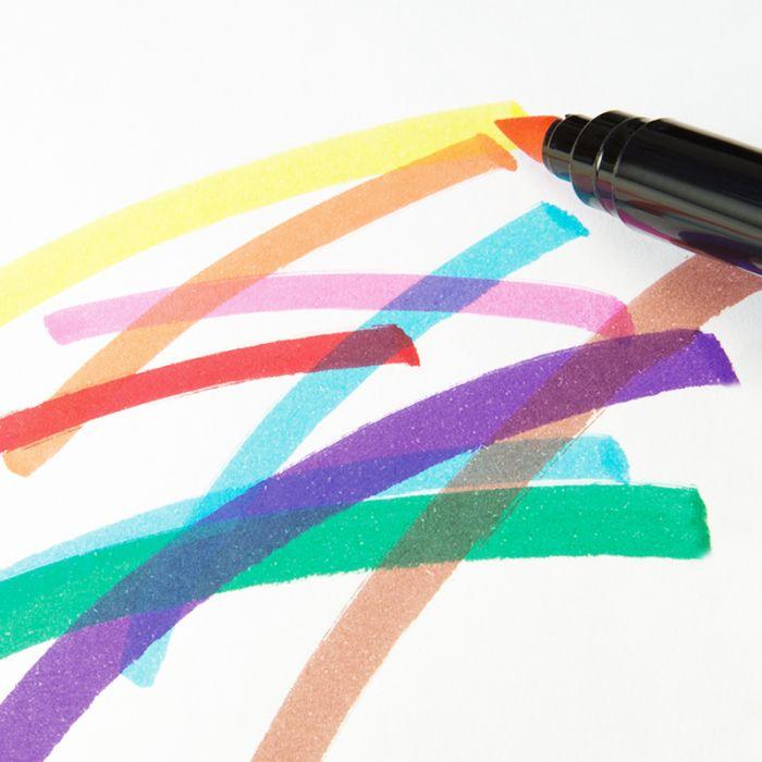 علبة 10 أقلام فايبر برأس فرشاة - Image 6