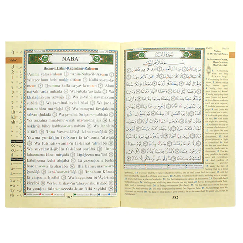 جزء عم مع ترجمة المعنى والترجمة الحرفية الإنجليزية (17×24 سم) - Image 2