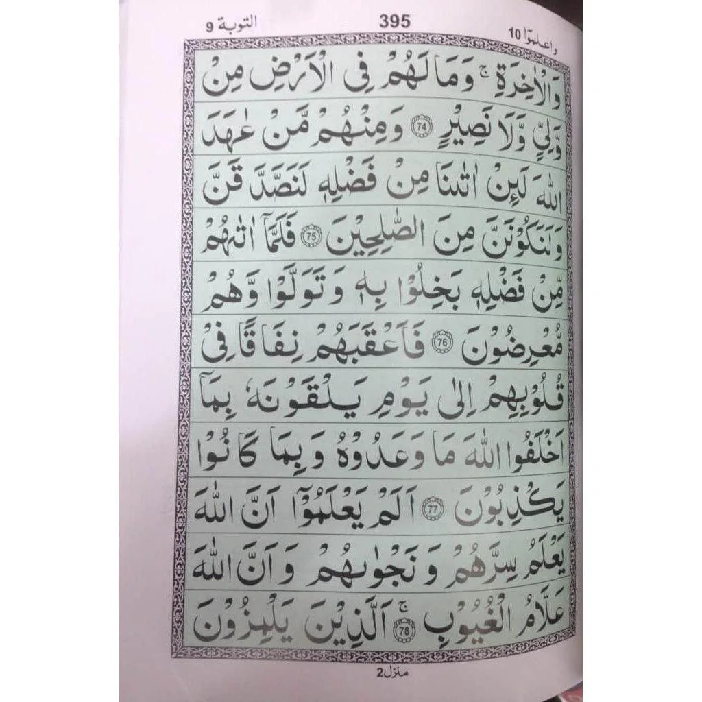 قرآن كريم بلونين، ١١ سطرًا، بخط أردو كبير - من قدرة الله - Image 3