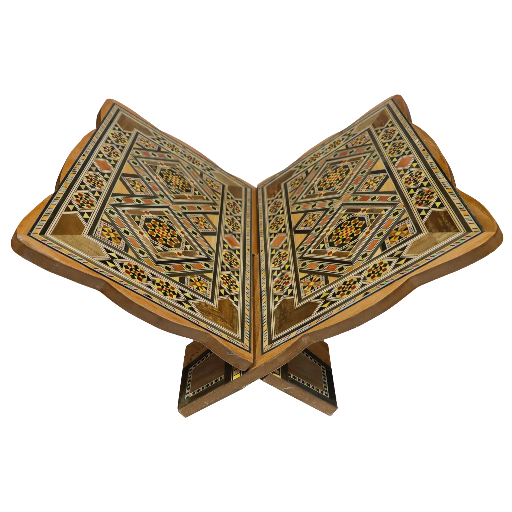 حامل القرآن الكريم من خشب الموزاييك الدمشقي - جلوس أرضي - Image 4