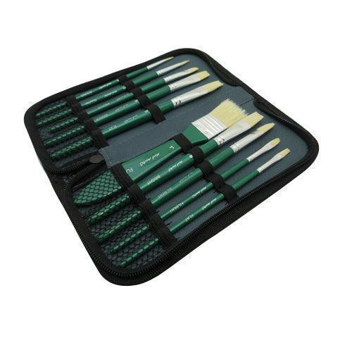 مجموعة فرش طلاء مونت مارت سيجنتشر BMHS0031 - شعيرات زيتية في المحفظة، 11 قطعة - Image 4